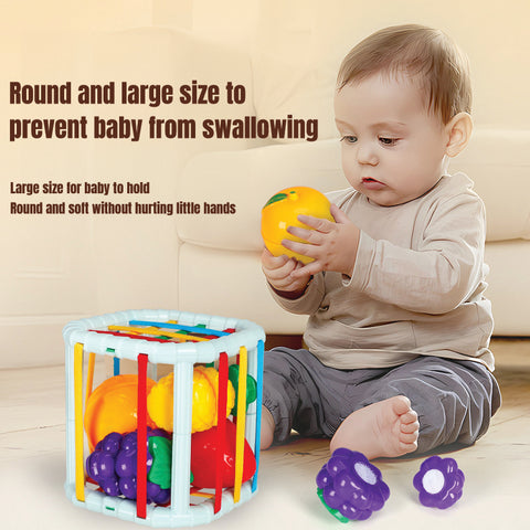 Smart Sprout Baby Fruit Sesele Toy Set Fruit Blocks Stacking Sensory Educational Toys