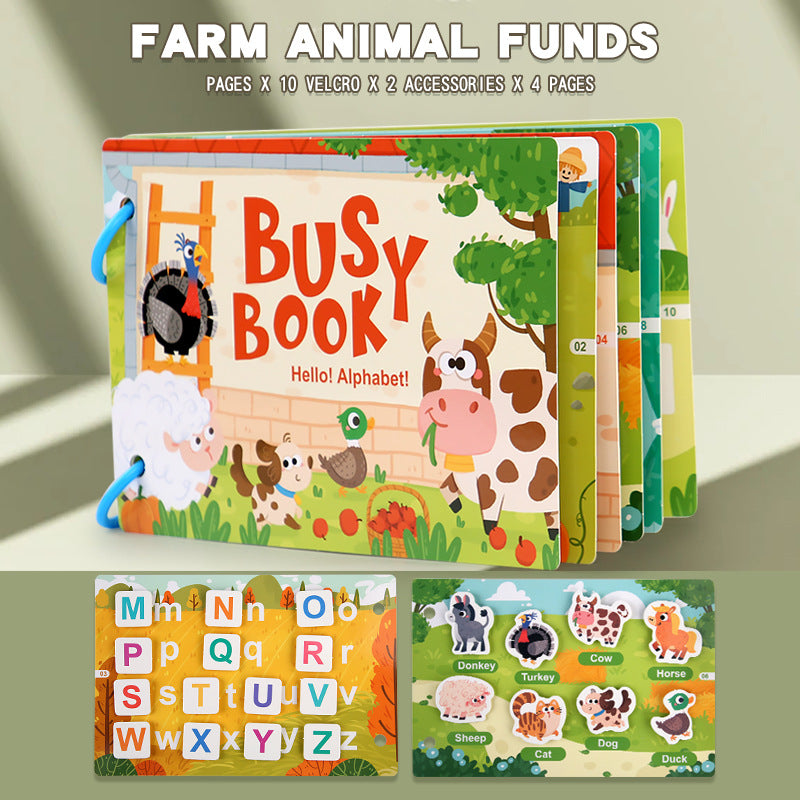 Babyproph Kids Busy Book Tearable Velcro Books Educational Toys