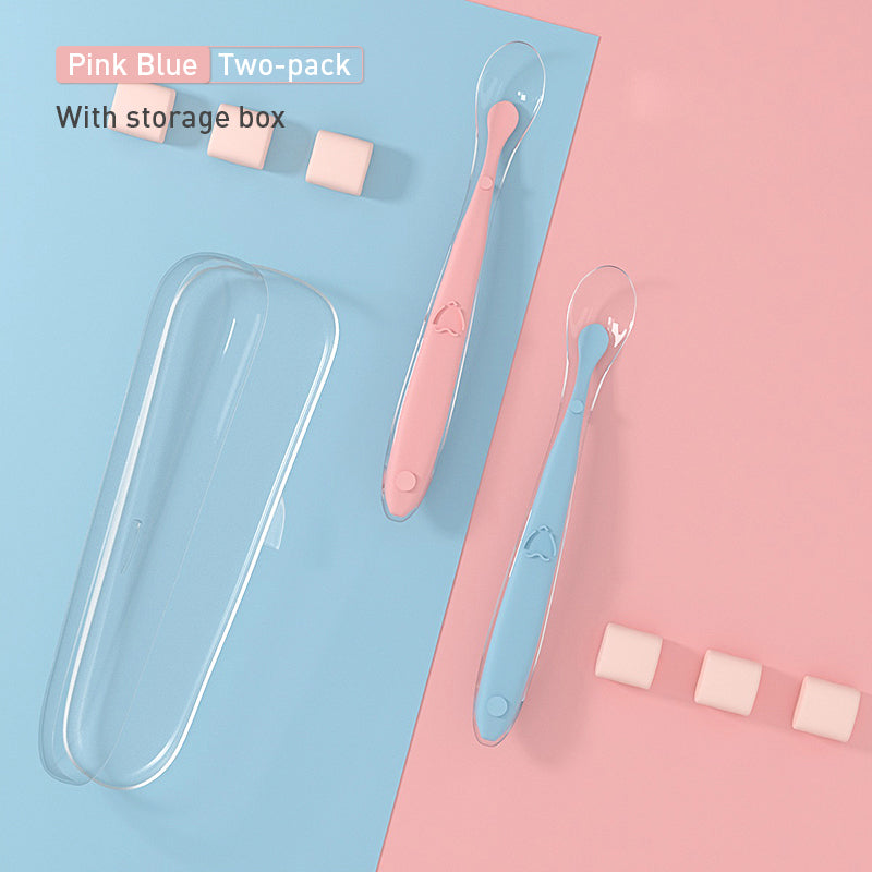 Babyproph Premium Soft Silicone Baby Feeding Spoon Candy Color Temperature Sensing