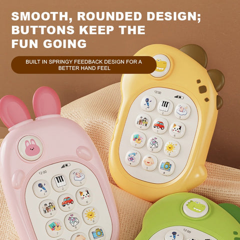 Smart Sprout Music Phone Safe Silicone Teething Toy with Interactive Sounds