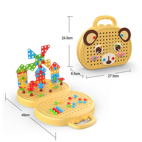 Smart Sprout Build & Screw Puzzle Set 2D 3D And Cartoon Screwing Toy For Kids