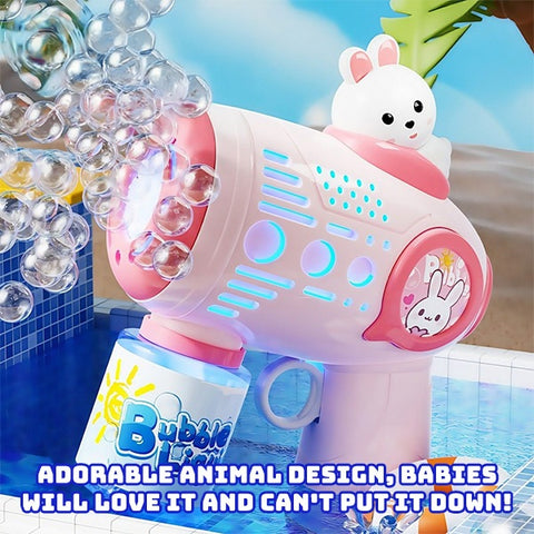 Baby Pro Kid's Bubble Machine Gun Toy Automatic Blaster For Outdoor Play