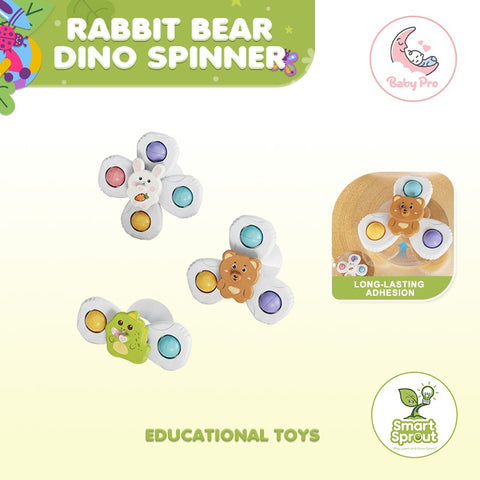 Smart Sprout Spin And Stick Suction Spinner Toy Set For Kids