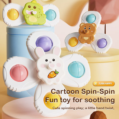 Smart Sprout Spin And Stick Suction Spinner Toy Set For Kids