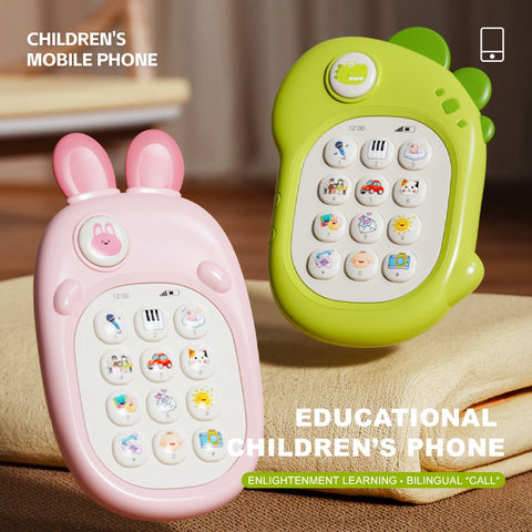 Smart Sprout Music Phone Safe Silicone Teething Toy with Interactive Sounds