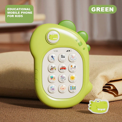 Smart Sprout Music Phone Safe Silicone Teething Toy with Interactive Sounds