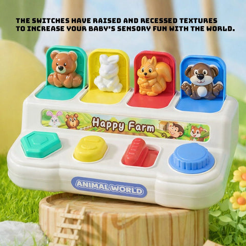 Smart Sprout Peek-a-Boo Early Educational Toy Pop-Up Animal Design Pop And Learn