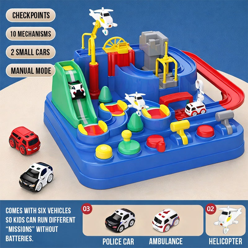 Smart Sprout Kids Racing Rail Track Set High Speed Car Launcher Toy