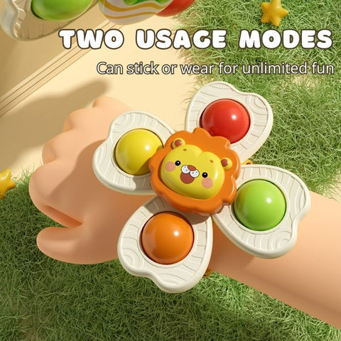 Smart Sprout Kids 2 in 1 Wristband Spinner Toy Fidget Bracelet & Suction Spinner For Table Play