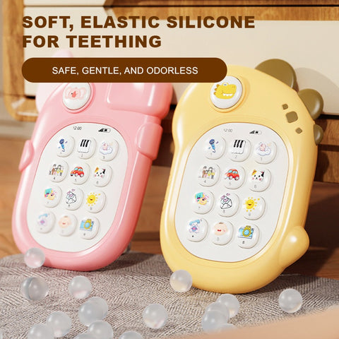 Smart Sprout Music Phone Safe Silicone Teething Toy with Interactive Sounds