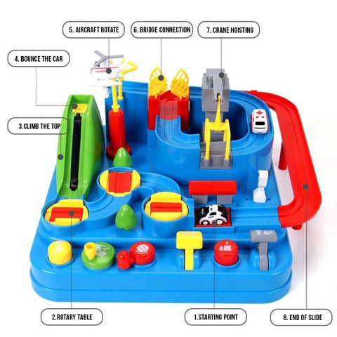 Smart Sprout Kids Racing Rail Track Set High Speed Car Launcher Toy