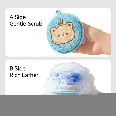 Baby Pro Soft Gentle Dual-Side Design Cleanser Bath Scrub Ball For Baby's Delicate Skin