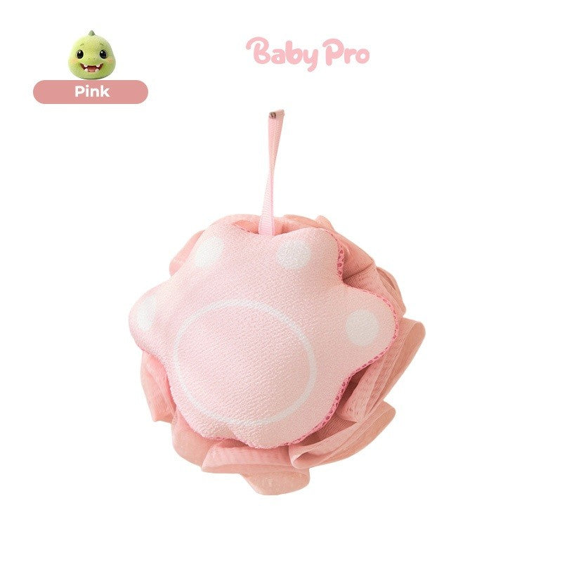 Baby Pro Soft Gentle Dual-Side Design Cleanser Bath Scrub Ball For Baby's Delicate Skin