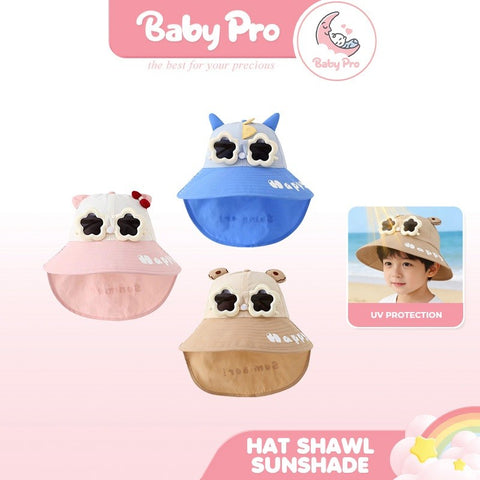 Baby Pro 3 in 1 Sunny Style Hat, Shawl And Shades Fashion Essentials Set For Kids