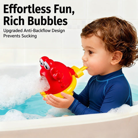 Smart Sprout Kids Bubble Blowing Crab Safe Anti-Backflow Air Design For Outdoor And Bath Time Fun