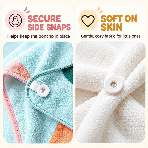 Baby Pro Kids’ Hooded Beach Poncho Towel Soft, Absorbent & Quick-Dry for Toddlers and Children