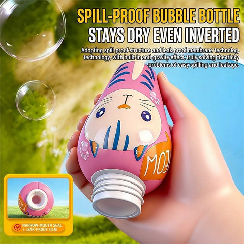 Baby Pro Kid's Spill-Proof Bottle Bubble Toy Leak-free Outdoor Play