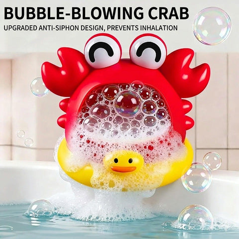 Smart Sprout Kids Bubble Blowing Crab Safe Anti-Backflow Air Design For Outdoor And Bath Time Fun