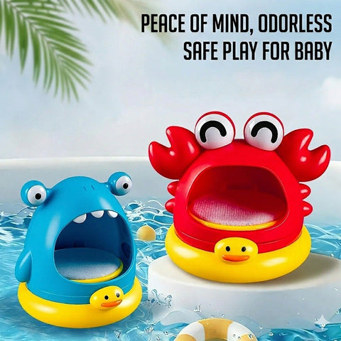Smart Sprout Kids Bubble Blowing Crab Safe Anti-Backflow Air Design For Outdoor And Bath Time Fun
