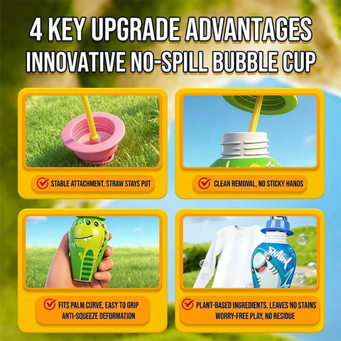 Baby Pro Kid's Spill-Proof Bottle Bubble Toy Leak-free Outdoor Play