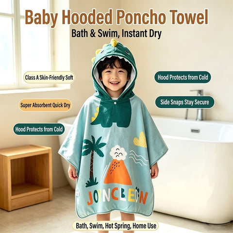 Baby Pro Kids’ Hooded Beach Poncho Towel Soft, Absorbent & Quick-Dry for Toddlers and Children