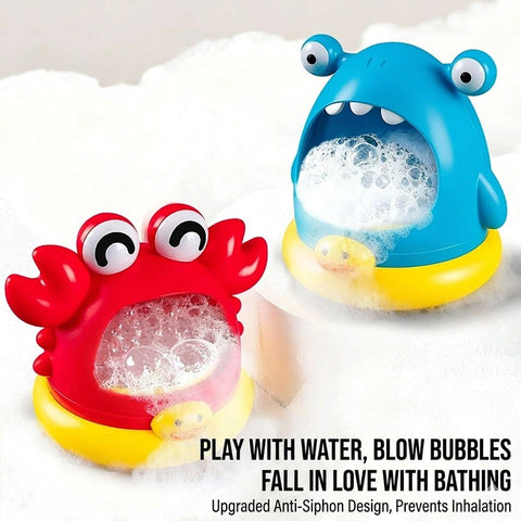 Smart Sprout Kids Bubble Blowing Crab Safe Anti-Backflow Air Design For Outdoor And Bath Time Fun