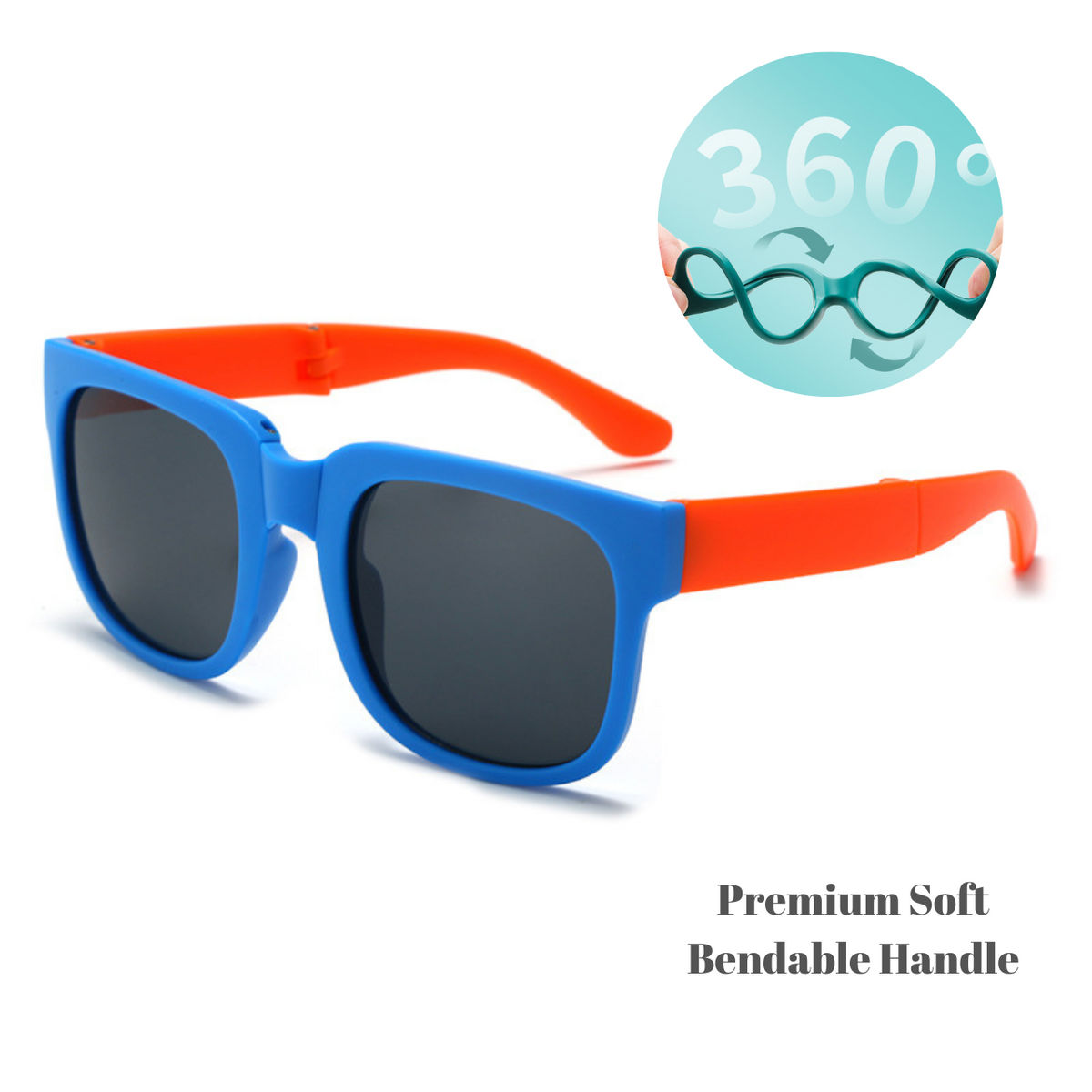 Babyproph Premium Luxury Sunglasses Kids Anti-ultraviolet Frosted Round Frame UV Protection