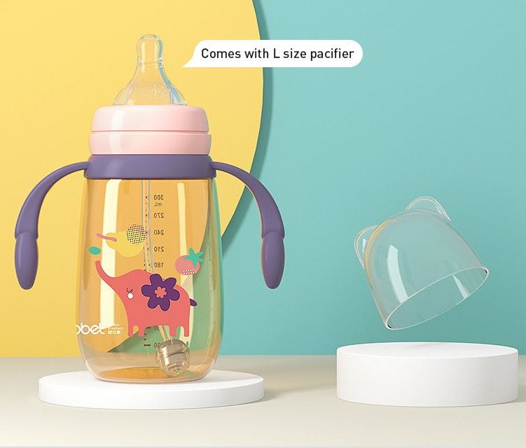 Babyproph Premium BBET Elephant Baby Bottle Feeding Bottles PPSU 240ml 300ml with Handle