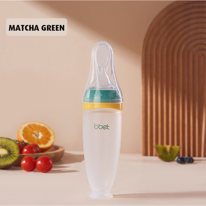 Babyproph Premium Baby Soft Silicone Bottle With Spoon Squeeze Feeding Bottle Multifunction