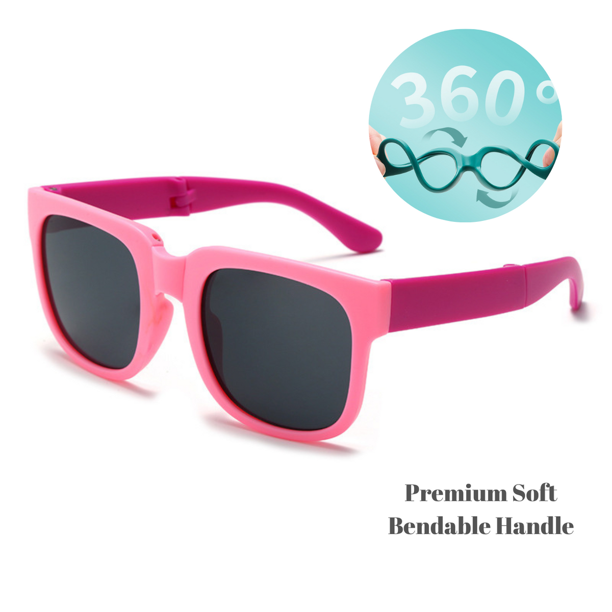 Babyproph Premium Luxury Sunglasses Kids Anti-ultraviolet Frosted Round Frame UV Protection